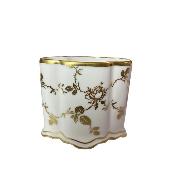 VTG Lindner Gold Rose Floral Scroll Toothpick or Cigarette Holder, 2 1/4" Deep - Picture 2 of 13